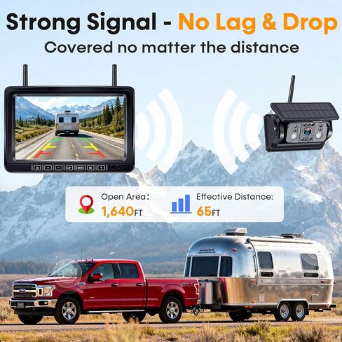 Dual Magnetic Wireless Backup Camera: HD 1080P 1-Min Easy Install No Wiring in Kuwait