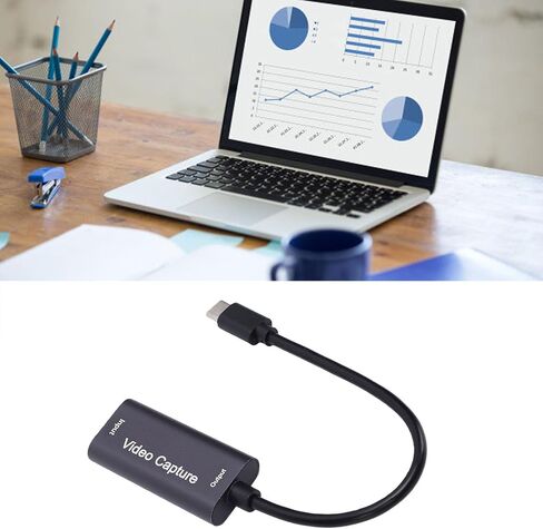 POCREATION Video Capture Card HDMI to Type C 4K Input 1080P Output Capture Device Plug and Play for Live Streaming Recording Program in Kuwait