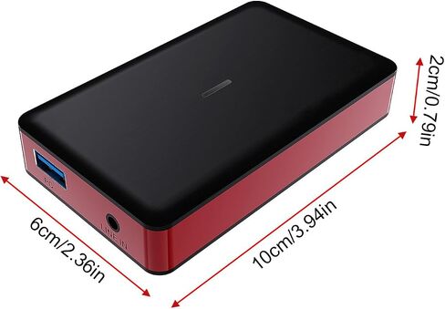 Luocute Video Card, 4K 2160p60 Input and Out, 1080p60 Recording USB Device, HD Audio Input, Plug and Play, with Dual Audio and USB 3.2 Gen 1, for Streaming, Gaming and Live in Kuwait
