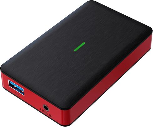 Luocute Video Card, 4K 2160p60 Input and Out, 1080p60 Recording USB Device, HD Audio Input, Plug and Play, with Dual Audio and USB 3.2 Gen 1, for Streaming, Gaming and Live in Kuwait
