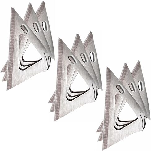 Muzzy 3-Set Replacement Blades for MERC 100 Grain 3-Blade Broadheads, Silver in Kuwait