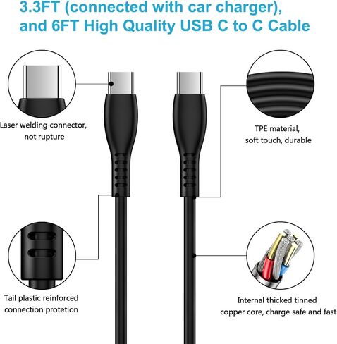 for Samsung Galaxy A37 A57 5G, Car Phone Charger Adapter, Accessories USB C in Kuwait