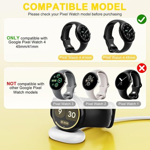 Charger Base Compatible with Google Pixel Watch 4 45mm/41mm in Kuwait