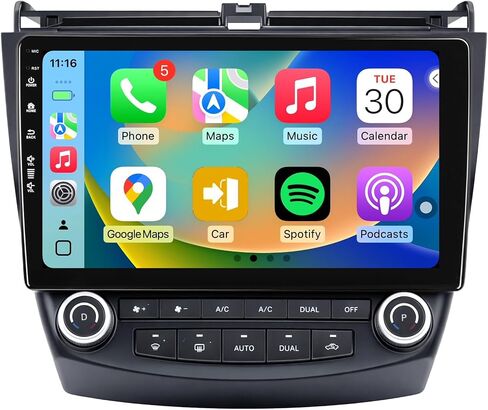 Android 13 Car Stereo for Accord 7 7th 2003-2007 with Wireless Carplay & Android Auto, IPS QLED Touch Screen Head Unit, GPS, Radio, Bluetooth, 5G WiFi, SWC, 1080P HD Back-up Camera (2+64) in Saudi Arabia