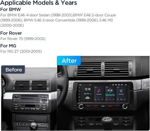 XTRONS 8.8 Inch Android 14 Car Stereo for BMW E46 (1998-2005), IPS Touch Screen 4+64GB Car Radio GPS Navigation Global 4G LTE Built-in DSP Head Unit Support Wireless CarPlay Android Auto in Saudi Arabia