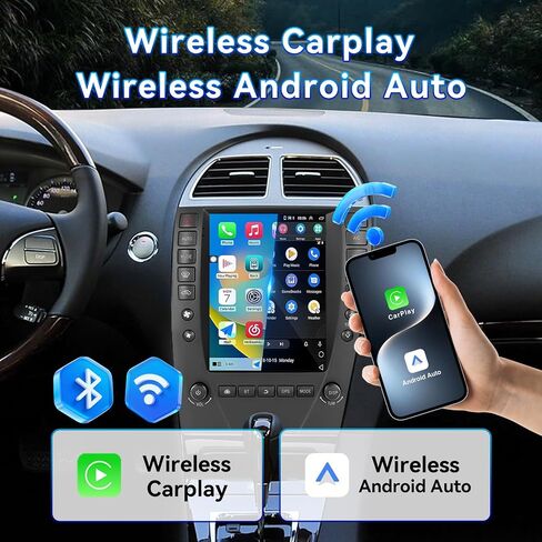 9.7" Touchscreen Android 14 Car Radio Stereo Compatible with Lexus ES350 2006 2007 2008 2009 2010 2011 2012 Wireless CarPlay & Android Auto GPS Navigation FM Radio Bluetooth, HD Backup Camera 2GB+64GB in Kuwait