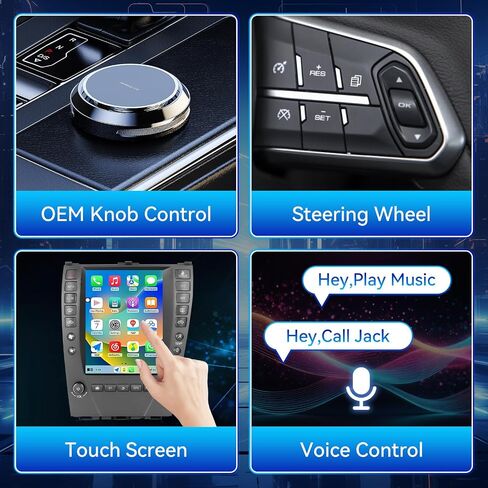 9.7" Touchscreen Android 14 Car Radio Stereo Compatible with Lexus ES350 2006 2007 2008 2009 2010 2011 2012 Wireless CarPlay & Android Auto GPS Navigation FM Radio Bluetooth, HD Backup Camera 2GB+64GB in Kuwait