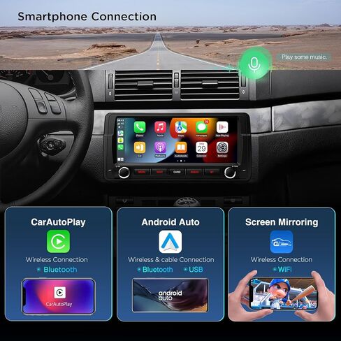 XTRONS 8.8 Inch Android 14 Car Stereo for BMW E46 (1998-2005), IPS Touch Screen 4+64GB Car Radio GPS Navigation Global 4G LTE Built-in DSP Head Unit Support Wireless CarPlay Android Auto in Saudi Arabia
