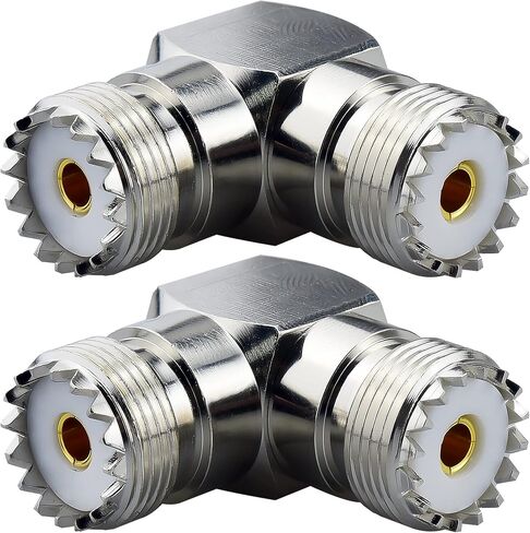 Upgraded SO239 90 Degree Adapter, UHF Female Right Angle 2-Pack in Kuwait