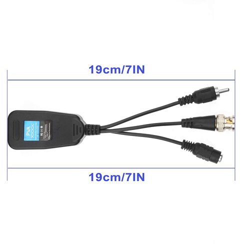 Passive Video Balun Connector 8 Pairs Passive Video Power Balun Audio 960P/1080P/2MP BNC to RJ45 Network Transceiver Cat5e/Cat6 Adapter AHD/TVI/CVI/CVBS for Full HD Surveillance Camera System Balun83 in Kuwait