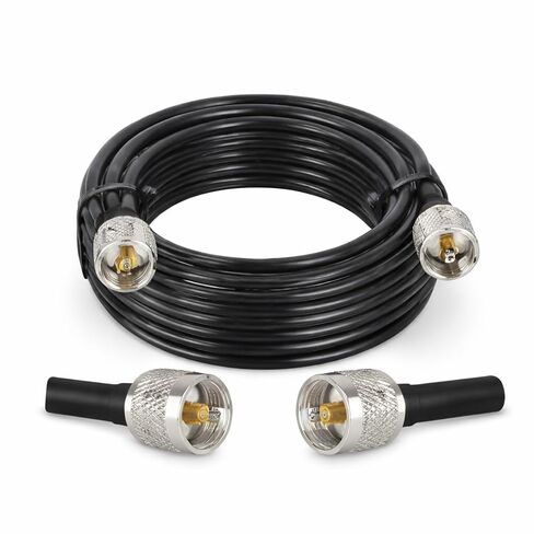 18ft RG58 CB Coax Cable with PL-259 Connectors – Heavy Duty Low Loss Antenna Cable for CB Radio, Ham Radio & Mobile Installations in Kuwait