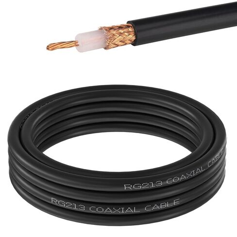 RG213 Coaxial Cable Bulk 50FT, 50 Ohm Low Loss RG-213 Coax Cable in Kuwait