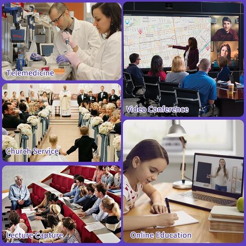 4K PTZ Camera 20X, HDMI USB Video Conference Camera Webcam Live Streaming for Church Worship/Events Services/Education,Works with Zoom,Skype,OBS(Black) in Kuwait