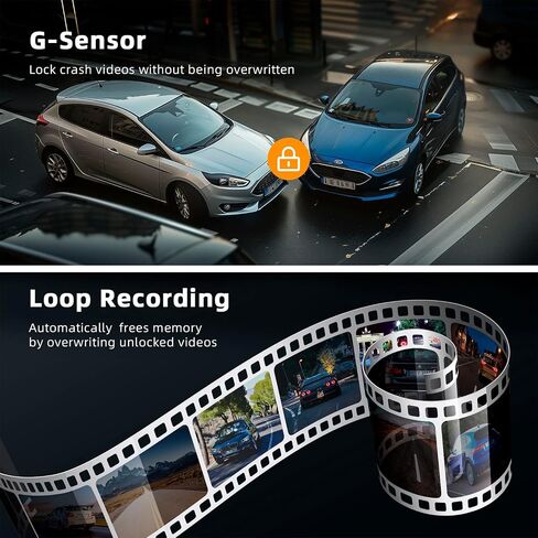Real 4K 3 Channel Dash Cam Front and Rear Inside, STARVIS 2 HDR Sensor, 5.8GHz Wi-Fi GPS G-Sensor, 4K+1080P+1080P Dash Cam, 64GB Card Included, IR Night Vision, 3.3" IPS Screen, 24Hr Parking Monitor in Saudi Arabia