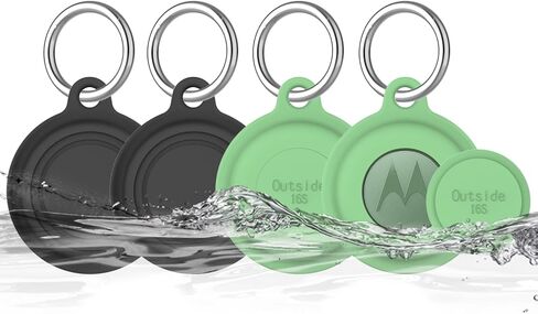 4 Pack for Moto Tag Holder, Waterproof Silicone Cover for Motorola Moto Tag 2024/2026, Soft Full Body Protective Case for MotoTag 2 Tracker, Fits Finder Keys/Kids/Luggage/Backpacks/Pet in Kuwait