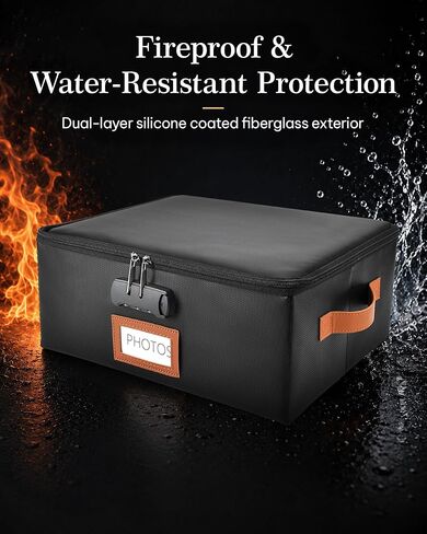 Fireproof Photo Storage Box, 2000+ 4x6 Photo Organizer with Lock in Kuwait