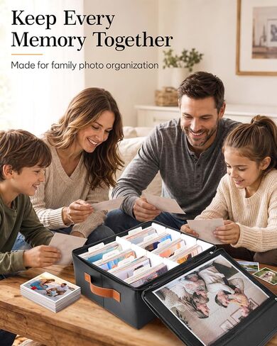 Fireproof Photo Storage Box, 2000+ 4x6 Photo Organizer with Lock in Kuwait
