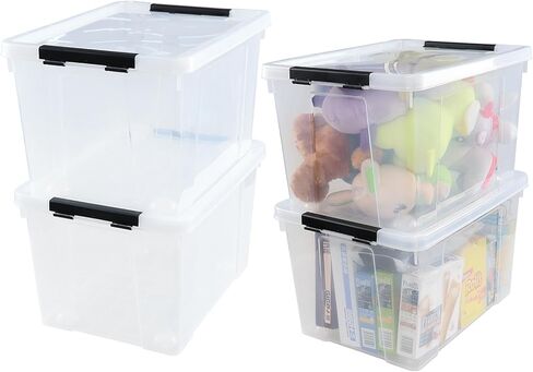 10 L Clear Plastic Storage Latch Box with Handle, 6-Pack in Kuwait