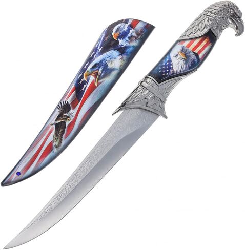 ASR Outdoor 13 Inch Collectors Hunting Knife Decorative Scabbard and Handle with Animal Head (Many Styles) in Kuwait