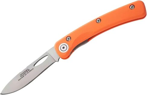 Knives Of Alaska Featherlight Hunter SureGrip Handle G10 Knife with Clip, Orange in Saudi Arabia