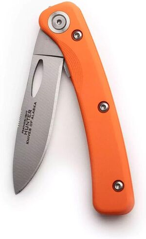 Knives Of Alaska Featherlight Hunter SureGrip Handle G10 Knife with Clip, Orange in Saudi Arabia