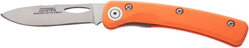 Knives Of Alaska Featherlight Hunter SureGrip Handle G10 Knife with Clip, Orange in Saudi Arabia