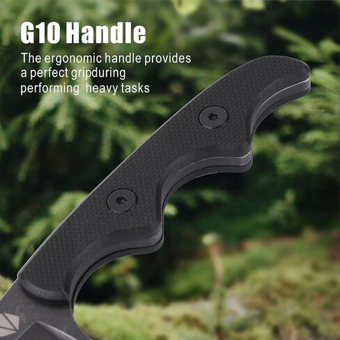 REAT Fixed Blade Knife with Kydex Sheath, 1.8" 14C28N Steel Blade,Ergonomic G10 Handle, Sharp Mini Neck Knife,Utility EDC Knife for Camping,Hiking,Skinning,Gifts for Men,Women in Kuwait