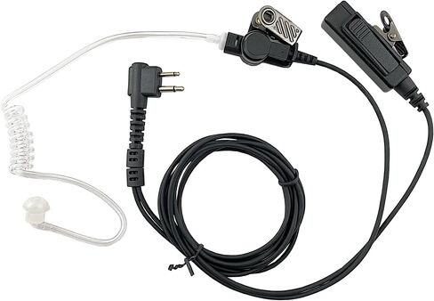MaximalPower Acoustic Tube Earpiece Surveillance Kit with PTT and with Kevlar Enforcement Inside The Cable Compatible for Motorola 2-Pin Two Way Radios (2 Pack) in Kuwait