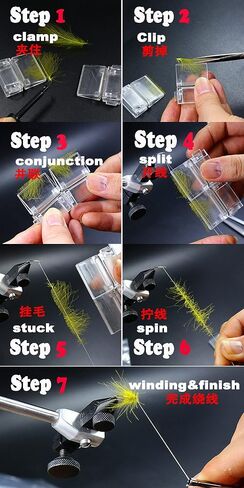 WellieSTR 4pcs(3 Size) CDC Feather Magic Clips Set Fly Tying Super Dubbing Tools Cul de Canard Feather nip clamp Table Clip in Saudi Arabia