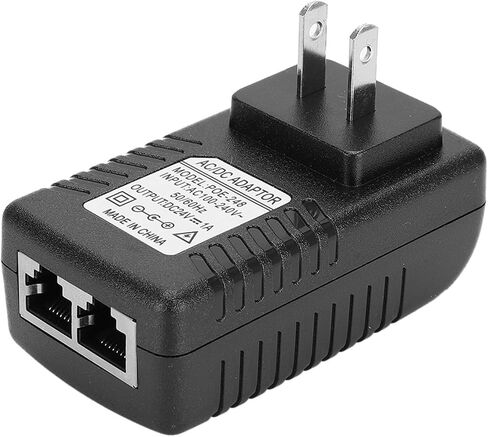 POE Injector, 24W DC 24V 1A Power Adapter with Short Circuit Overcurrent Overvoltage Protection, for POE Bluetooth Devices IEEE802.3 Network Line Power Standard (US Plug) in Kuwait