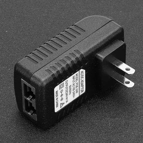 POE Injector, 24W DC 24V 1A Power Adapter with Short Circuit Overcurrent Overvoltage Protection, for POE Bluetooth Devices IEEE802.3 Network Line Power Standard (US Plug) in Kuwait