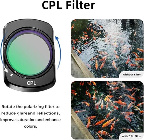 Clolasa HD CPL ND16 ND64 ND256 Filter Kit Compatible with DJI Pocket 4/3 in Kuwait