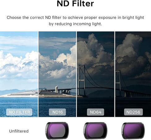 Clolasa HD CPL ND16 ND64 ND256 Filter Kit Compatible with DJI Pocket 4/3 in Kuwait