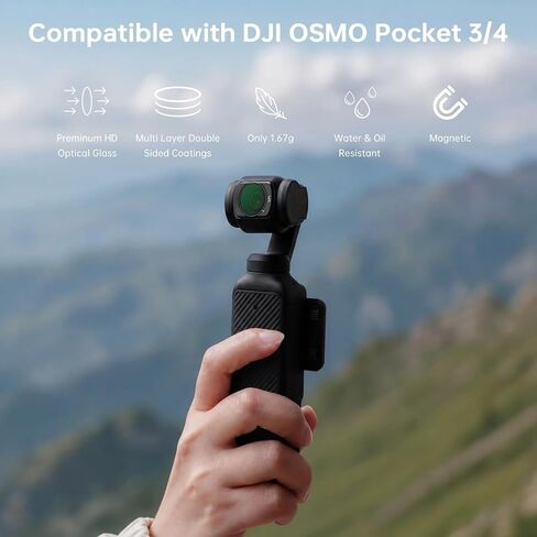 Clolasa HD CPL ND16 ND64 ND256 Filter Kit Compatible with DJI Pocket 4/3 in Kuwait