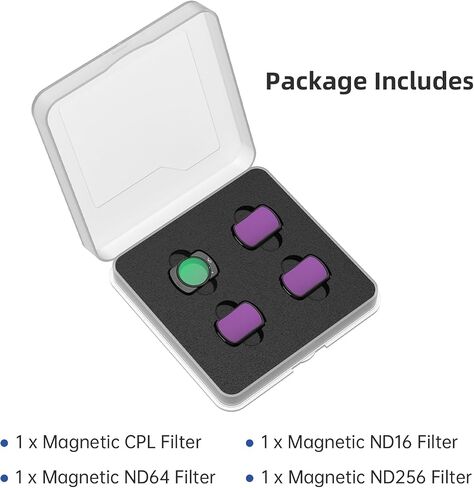 Clolasa HD CPL ND16 ND64 ND256 Filter Kit Compatible with DJI Pocket 4/3 in Kuwait