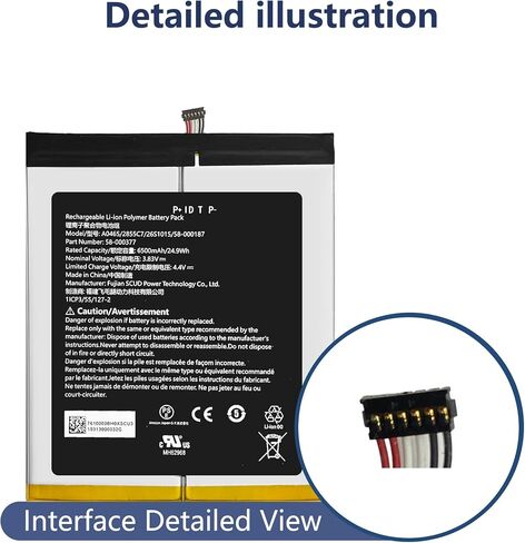 58-000187 Battery Compatible with 10 7th Gen SL056ZE Replacement Battery for with Repair Tool kit in Kuwait