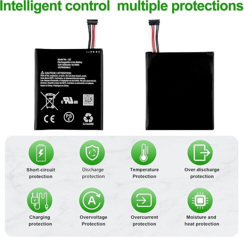 S2 3.8V 5200mAh Battery, Compatible with Ring Video Doorbell 2nd Generation 5UM5E5–2020, extends Usage time and Provides Safety Protection, Comes with a Battery Installation Tool in Kuwait