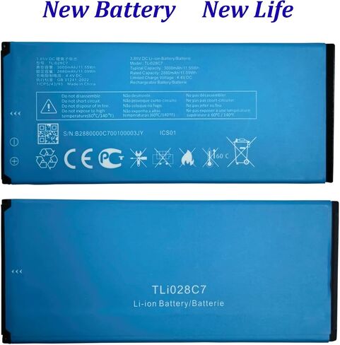 Pattaya TLi028C7 Battery Replacement for Alcate l per 1A 1B Year 2020 Phone 5002H Tracfon e A3 A509DL in Kuwait