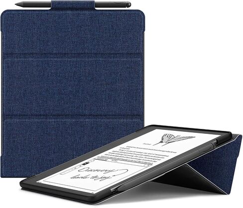Ayotu Stand Case for Kindle Scribe 10.2 Inch (2024/2022 Released) - Auto Sleep/Wake, Premium Sturdy Fabric Cover with Pen Holder, Only for 10.2" Kindle Scribe, Grey in Kuwait