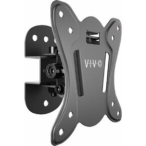 VIVO Compact TV Wall Mount for 13 to 32 inch Screens up to 55 lbs, Tilt and Swivel, Single Stud, Low Profile 3 inches from Wall, VESA 75x75 and 100x100, Black, MOUNT-TS132K in Kuwait