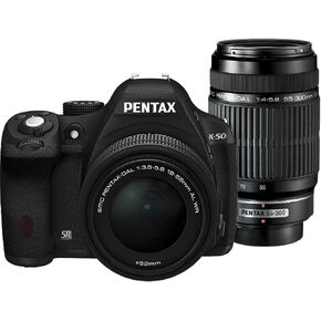Pentax K-50 DSLR Camera with 18-55mm WR and 55-300mm Lenses in Kuwait