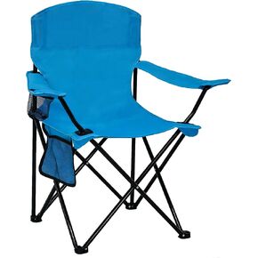 Folding Camping Chair with Cup Holder & Side Storage Bag 300lbs Capacity Lightweight High Back Portable for Beach, Picnic, Sport, Blue in Kuwait
