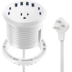 3 inch Desk Power Grommet USB C 65W,Ultra-Flat Plug Power Strip in Kuwait