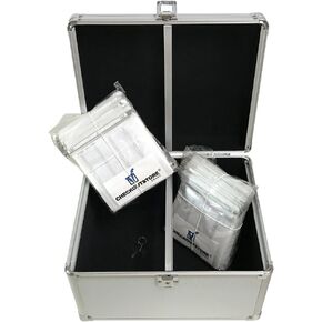CheckOutStore (1) Aluminum CD/DVD Media Hanging Sleeves Storage Box (Black/Holds 300 Discs) in Kuwait