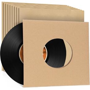 45 RPM Record Sleeves, 20PCS 7inch Brown Vinyl Record Inner Sleeves, Heavyweight Acid Free Paper for EP Records Storage in Kuwait