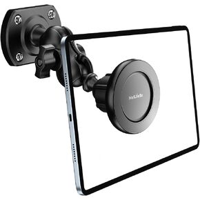 MAGJIEYX Magnetic iPad Wall Mount, Tablet Holder with Metal Ring, Universal for Kitchen Cabinet Office Home, 360° Drilled Base Multi-Angle Adjustable Stand Work for iPad Pro/Air/Mini，Strong Magnets in Kuwait