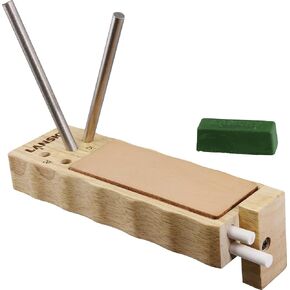 Lansky Diamond/Ceramic 4 Rod TurnBox Crock Stick Knife Sharpener with Leather Strop, 20° & 25° Angles in Kuwait