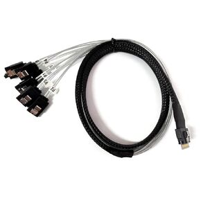 SlimSAS SFF-8654 to 8X SATA Adapter Breakout Cable 1m 3.2ft 24Gbps Slim-SAS OEM in Saudi Arabia