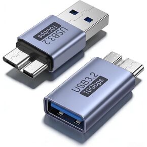 USB to Micro B Adapter(2 Pack), USB 3.2 10Gbps USB-A to Micro USB B Male in Kuwait