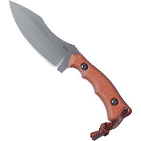 CRKT Bugsy Outdoor Survival Fixed Blade Knife with Sheath: 1095 Carbon Steel Veff Serrations Blade, G10 Handle, 3605KV in Saudi Arabia